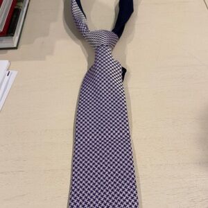 Tommy Hilfiger Purple and White Geometric Tie LIKE NEW!